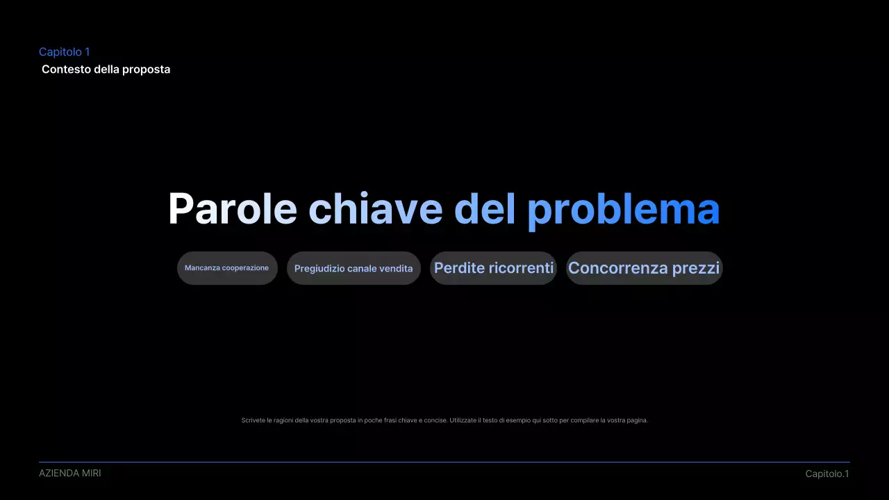 Proposta di presentazione aziendale moderna nera