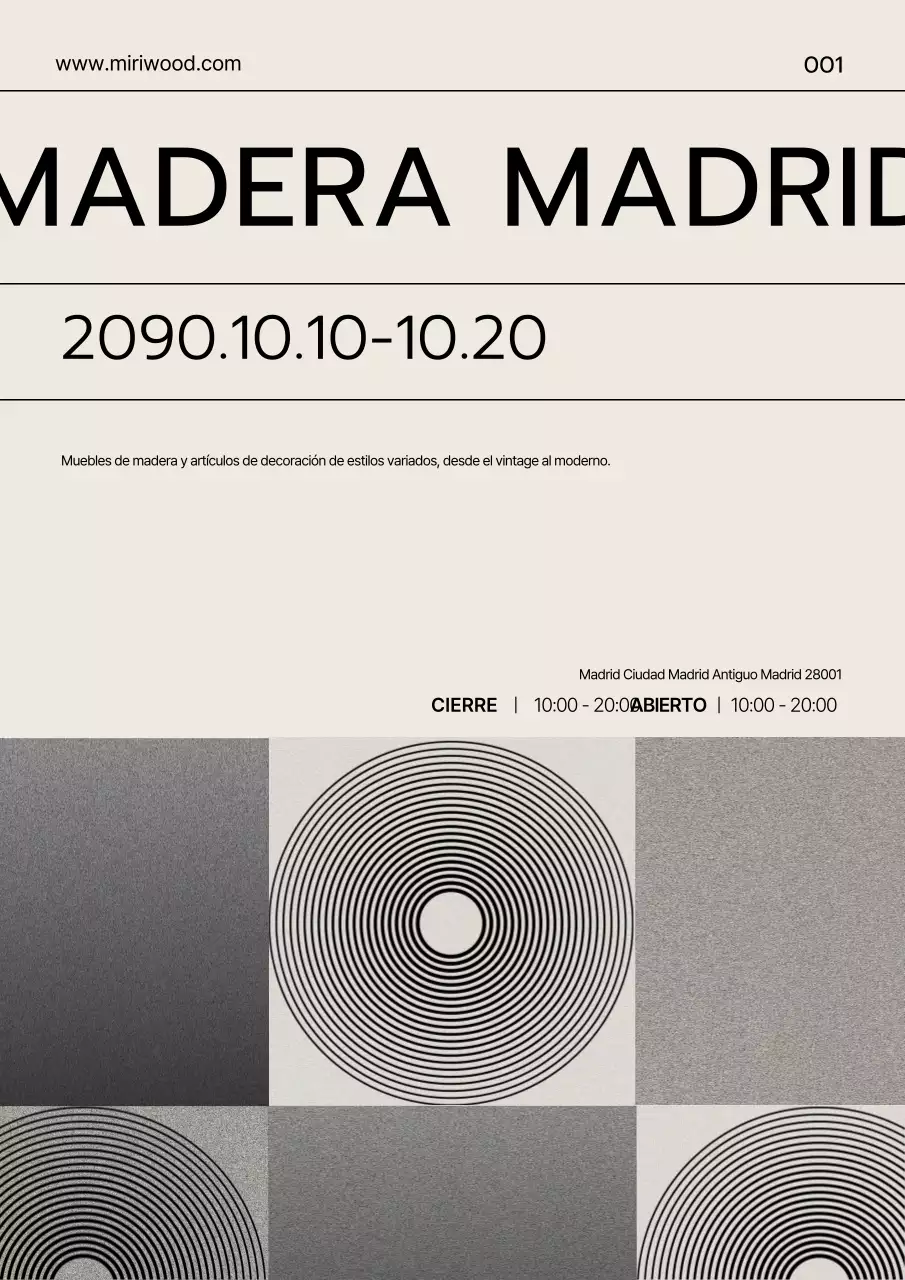 Promoción de productos sencillos de madera en color beige.