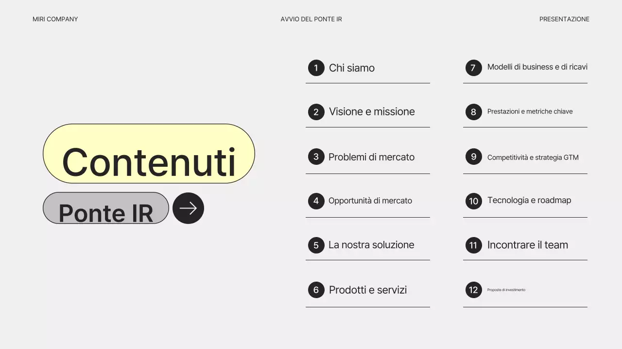 Piano aziendale semplice e grigio