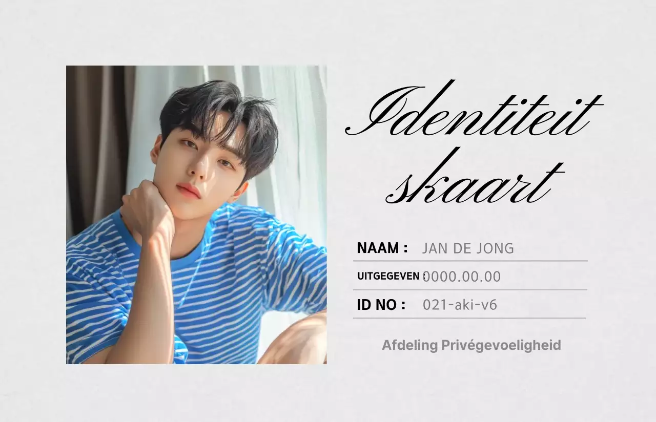 Grijze eenvoudige ID-goederen