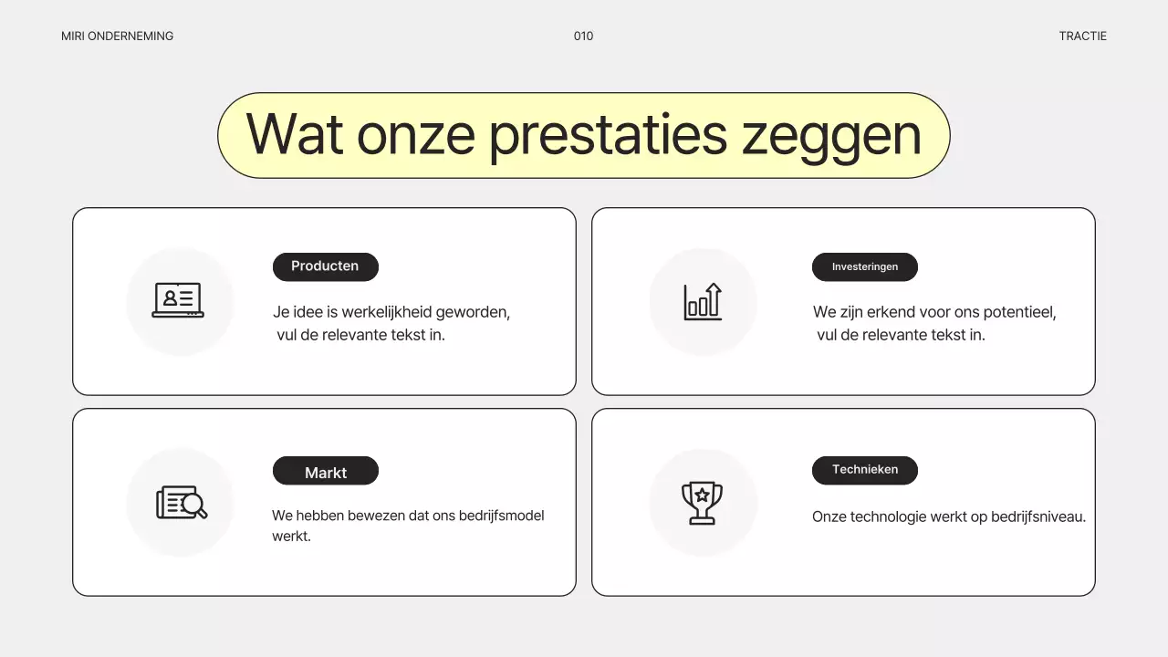 Eenvoudig grijs bedrijfsplan