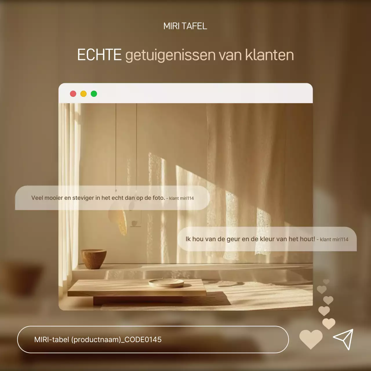 Promotie van beige moderne interieurproducten