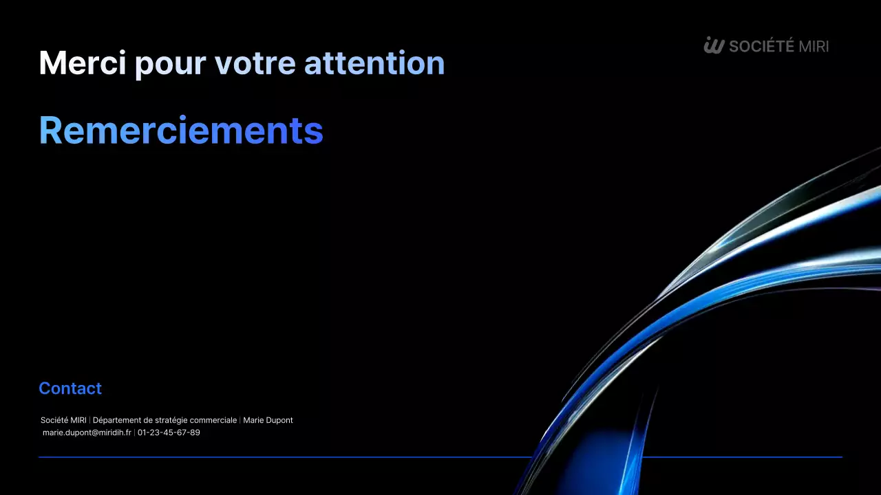 Proposition de présentation d'entreprise moderne et noire