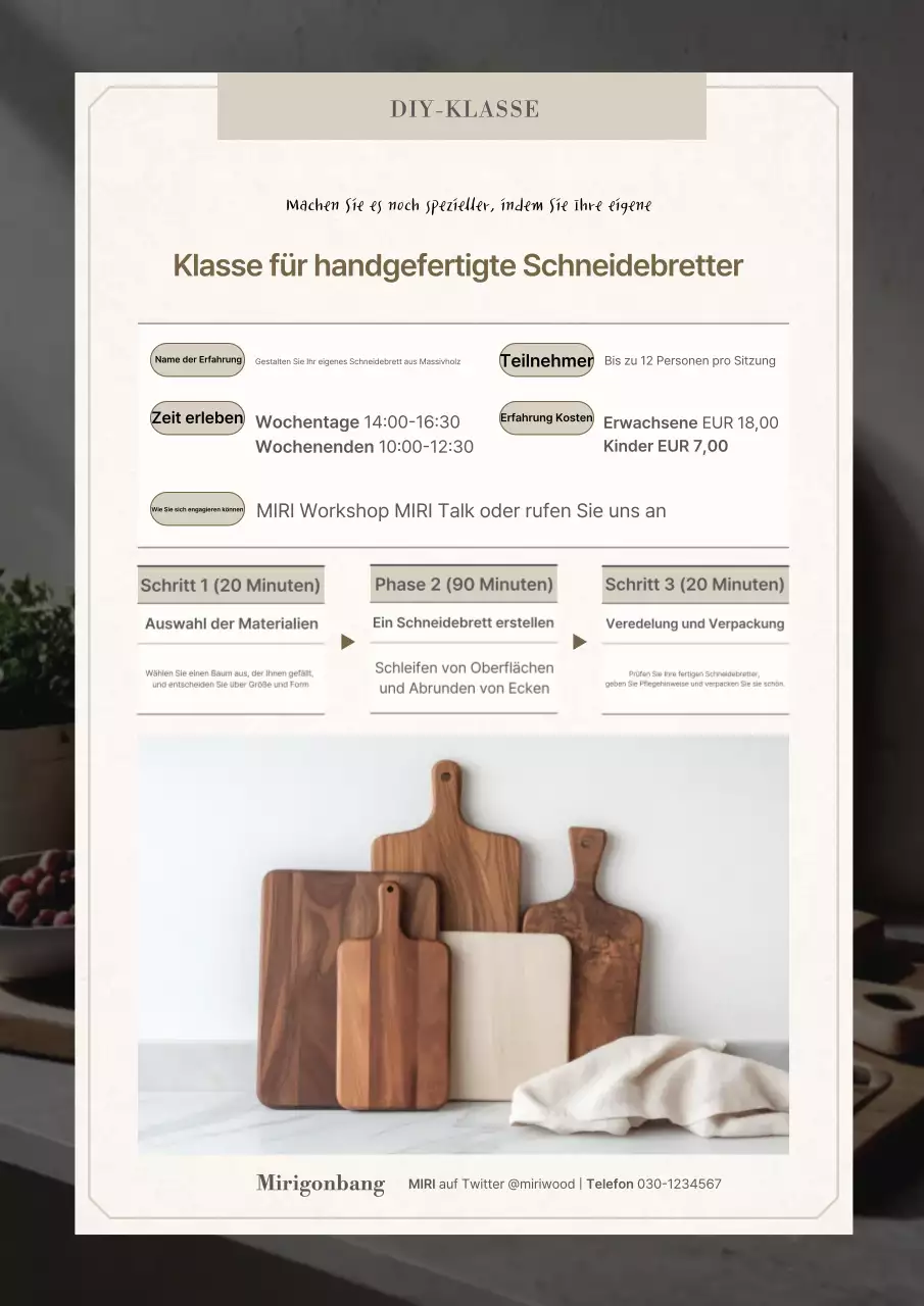 Beige Clean Craft Erlebnisführer