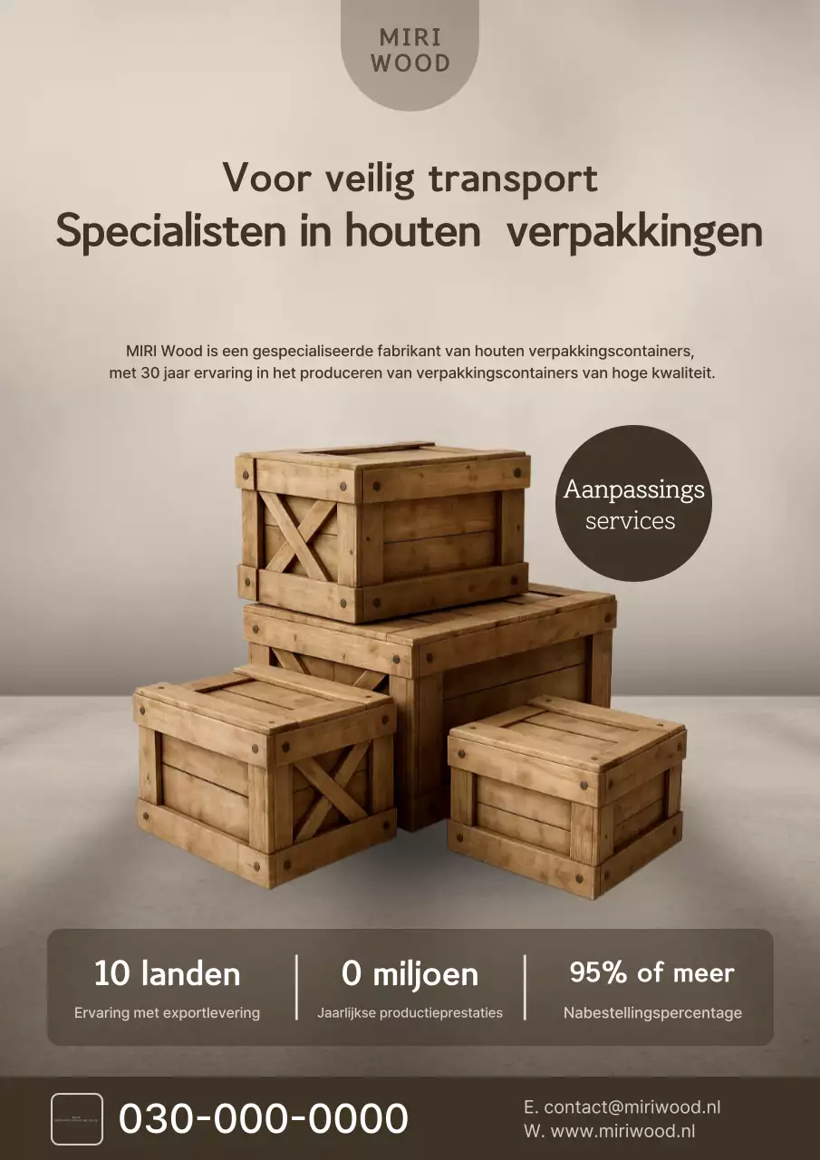 Beige eenvoudige verpakkingsadvertentie