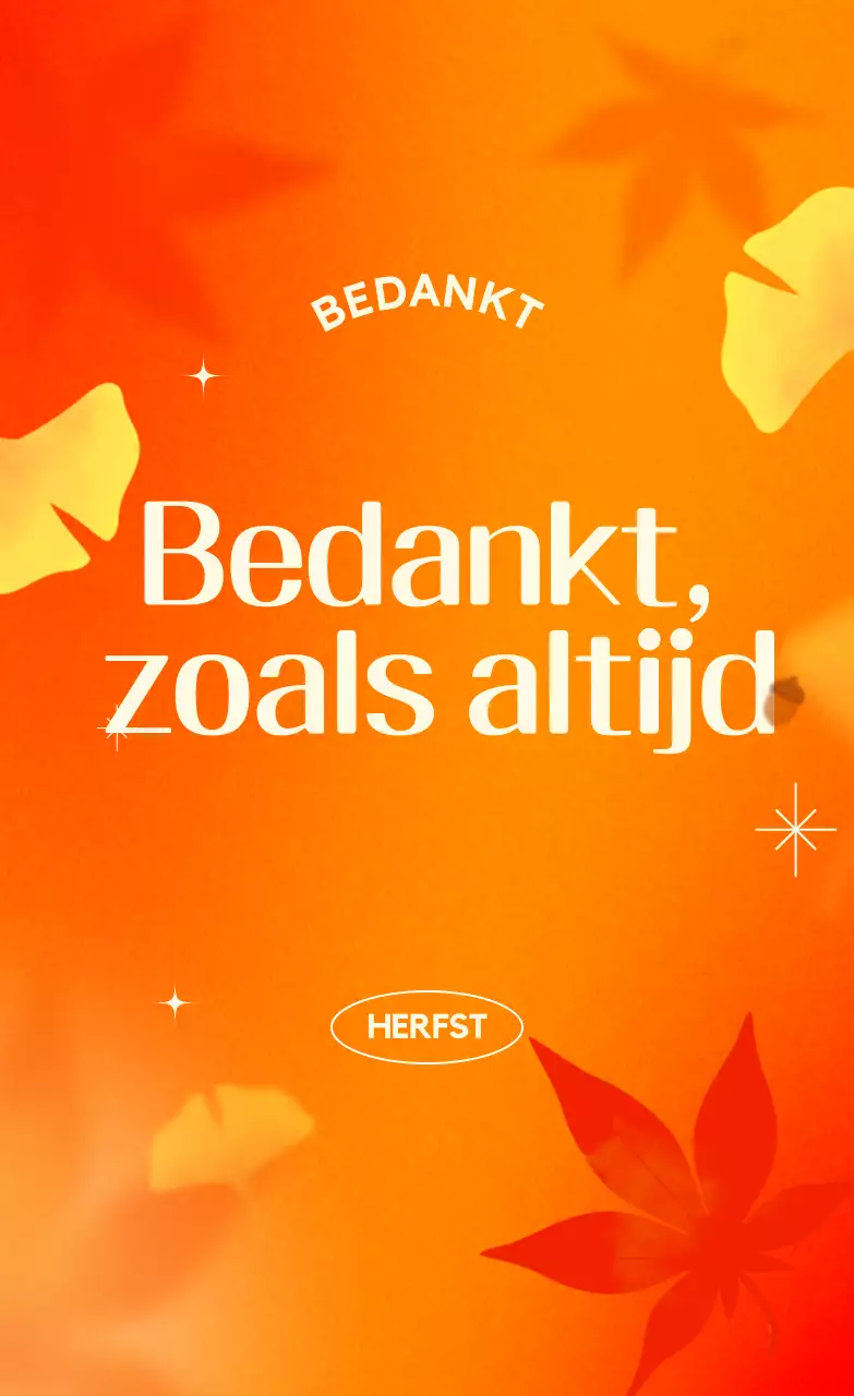 Oranje Eenvoudig Dankbaarheidsevenement