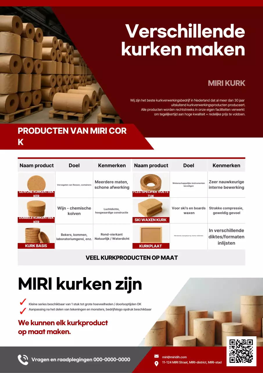 Rode moderne productintroductieadvertentie