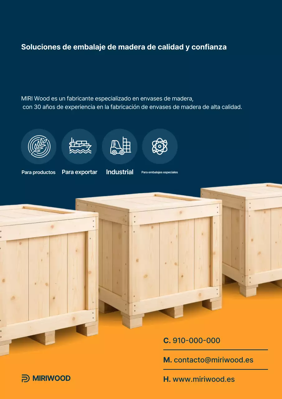 Anuncio de embalaje sencillo de color naranja