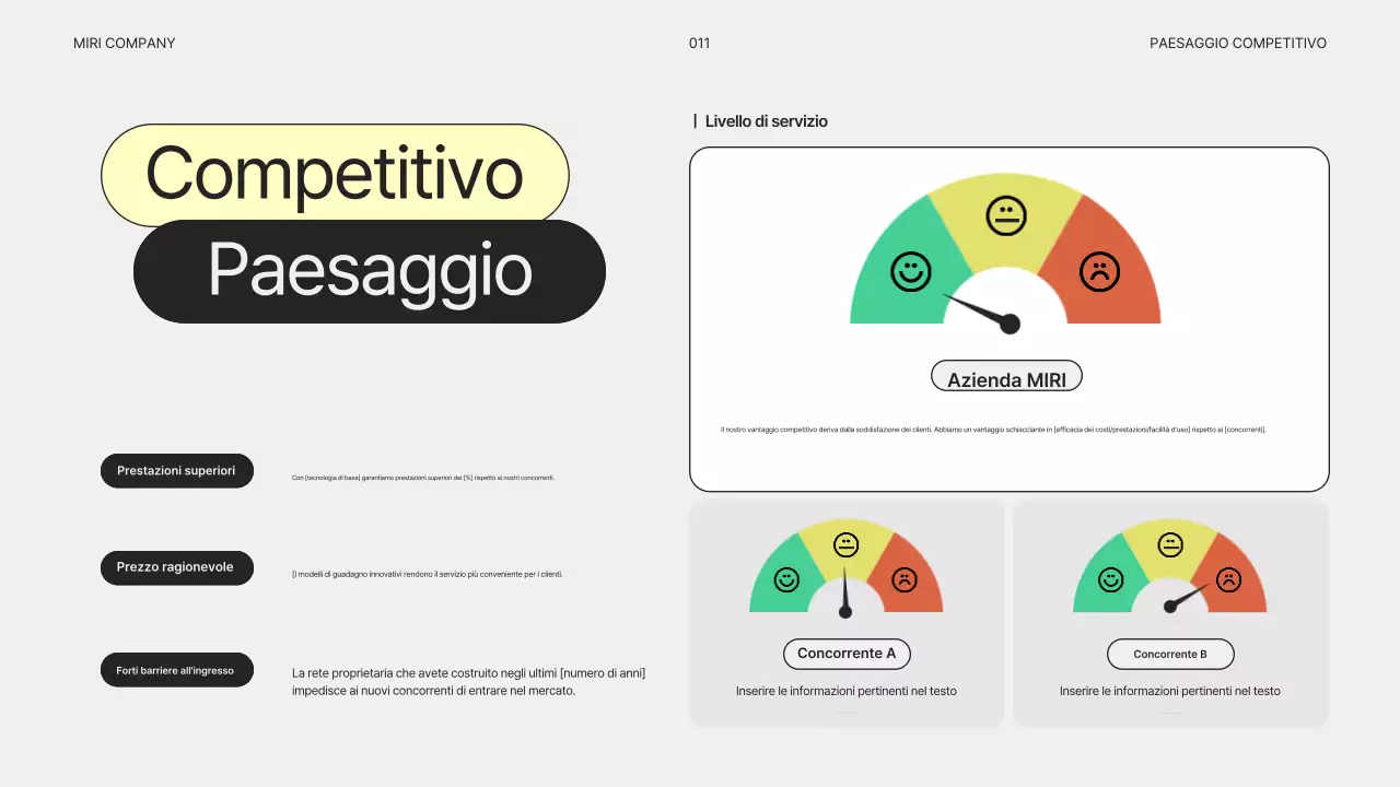 Piano aziendale semplice e grigio