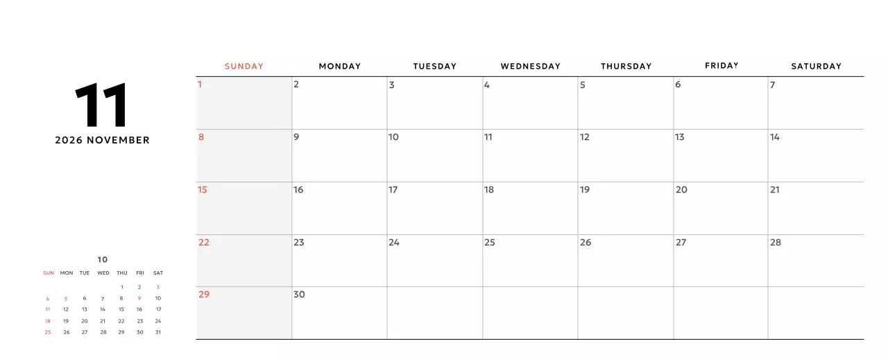 Yellow Simple Calendar Promotion