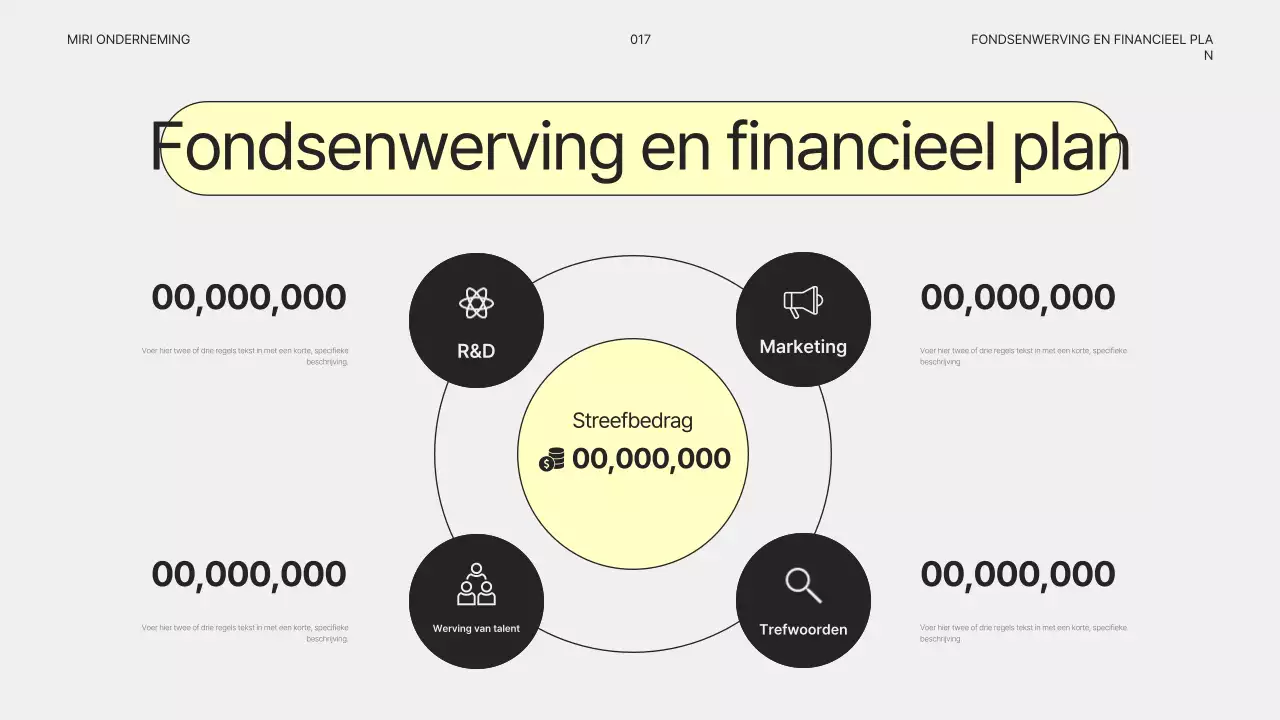 Eenvoudig grijs bedrijfsplan