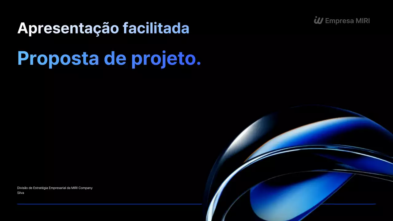 Proposta de Apresentação de Negócios Modernos em Preto