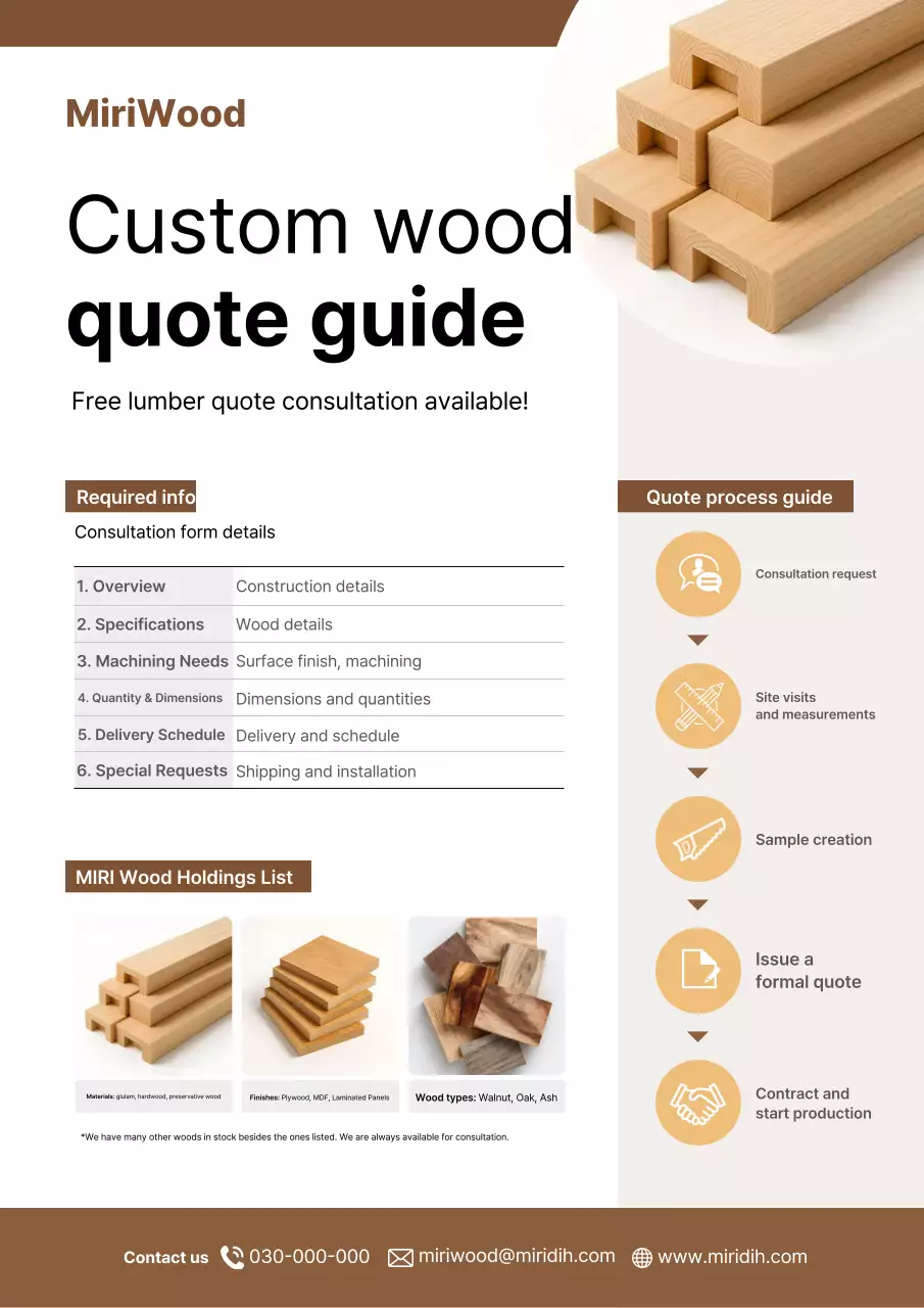 Guia de Cotações para Madeira Básica Marrom