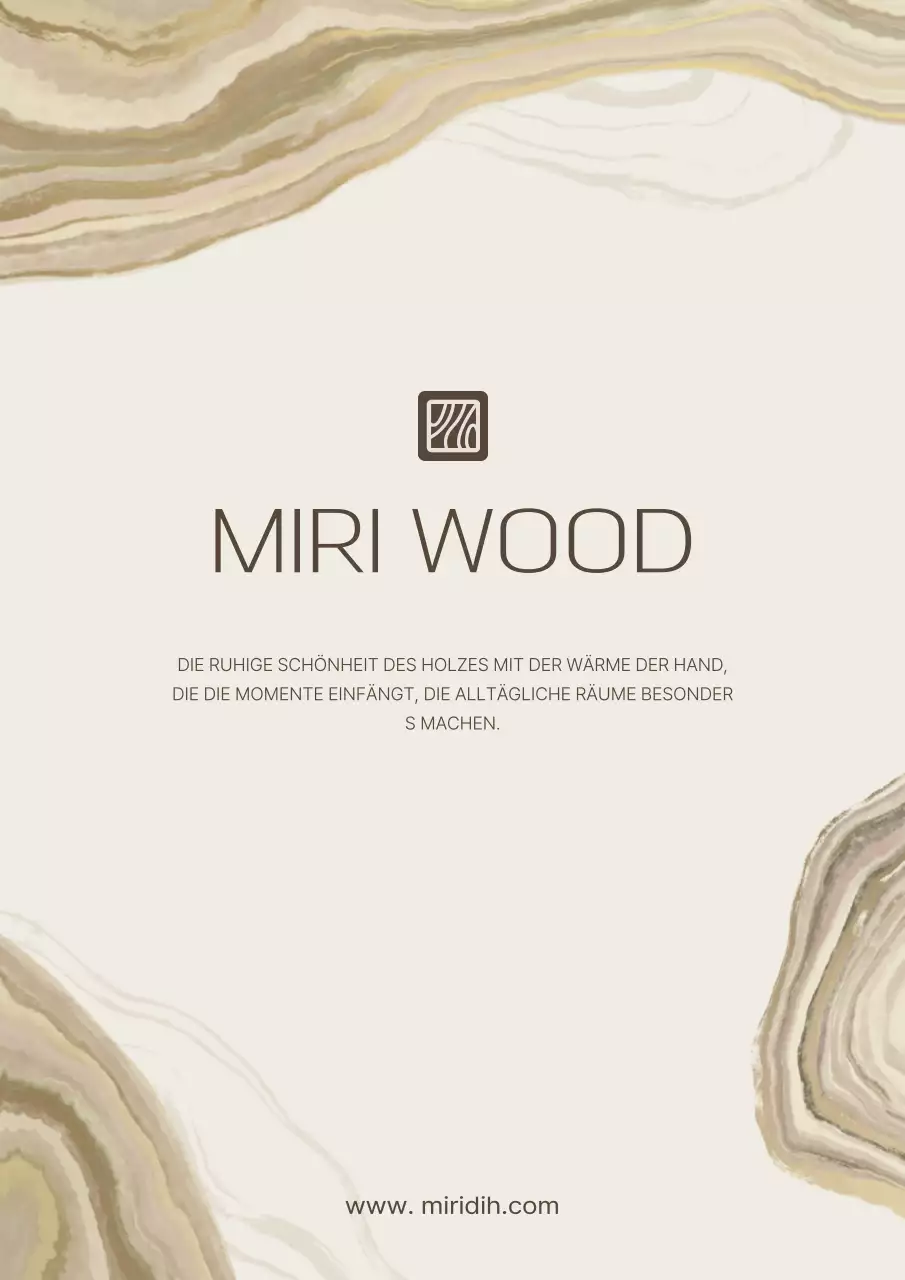 Beige minimalistische Woodcraft-Werbung