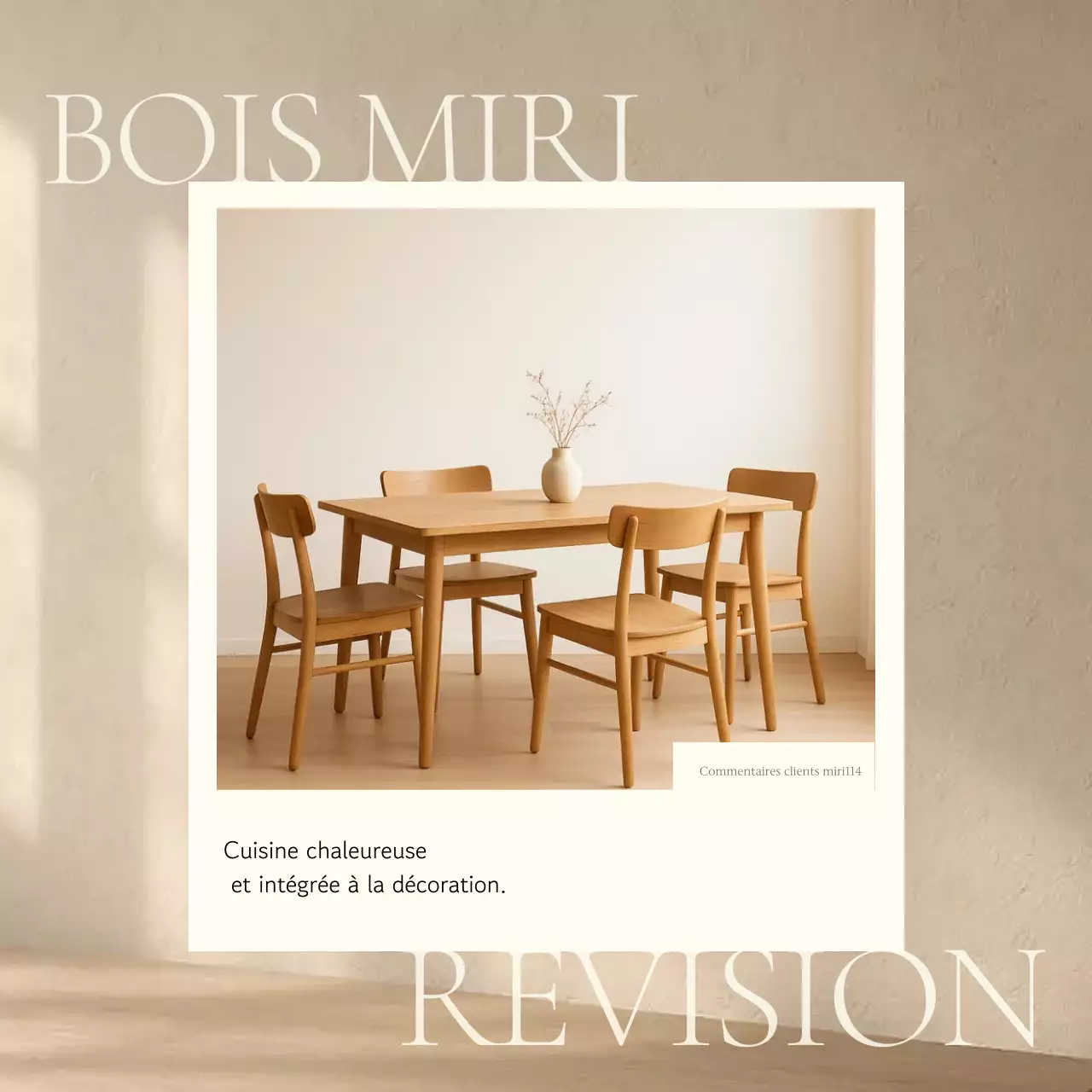 Avis sur une annonce de meubles d'intérieur en bois minimalistes beiges