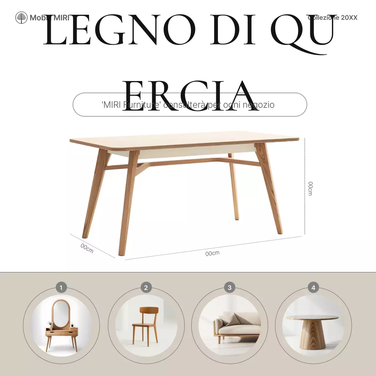 Pubblicità di mobili moderni beige