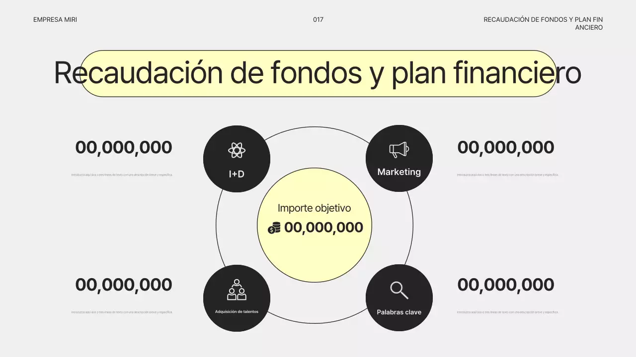 Plan de negocios gris simple