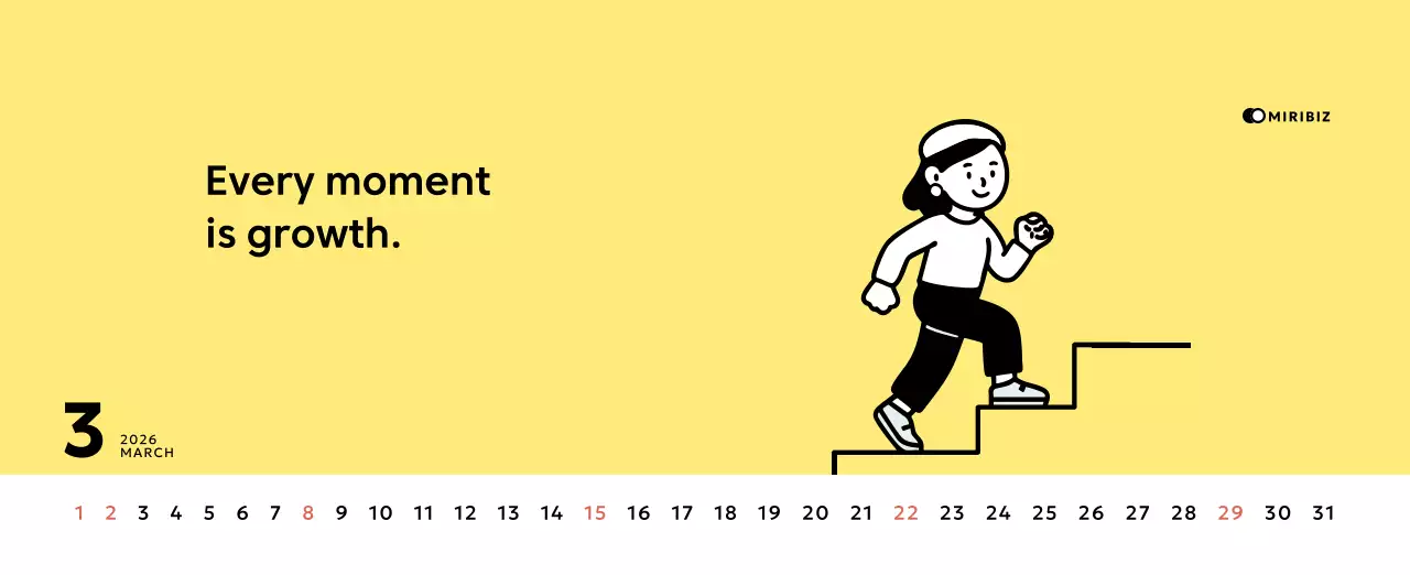 Yellow Simple Calendar Promotion