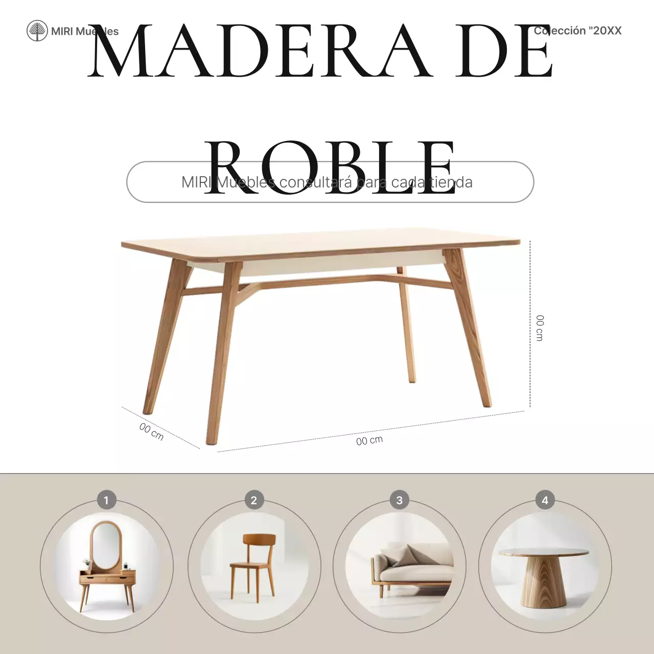 Anuncio de muebles modernos beige