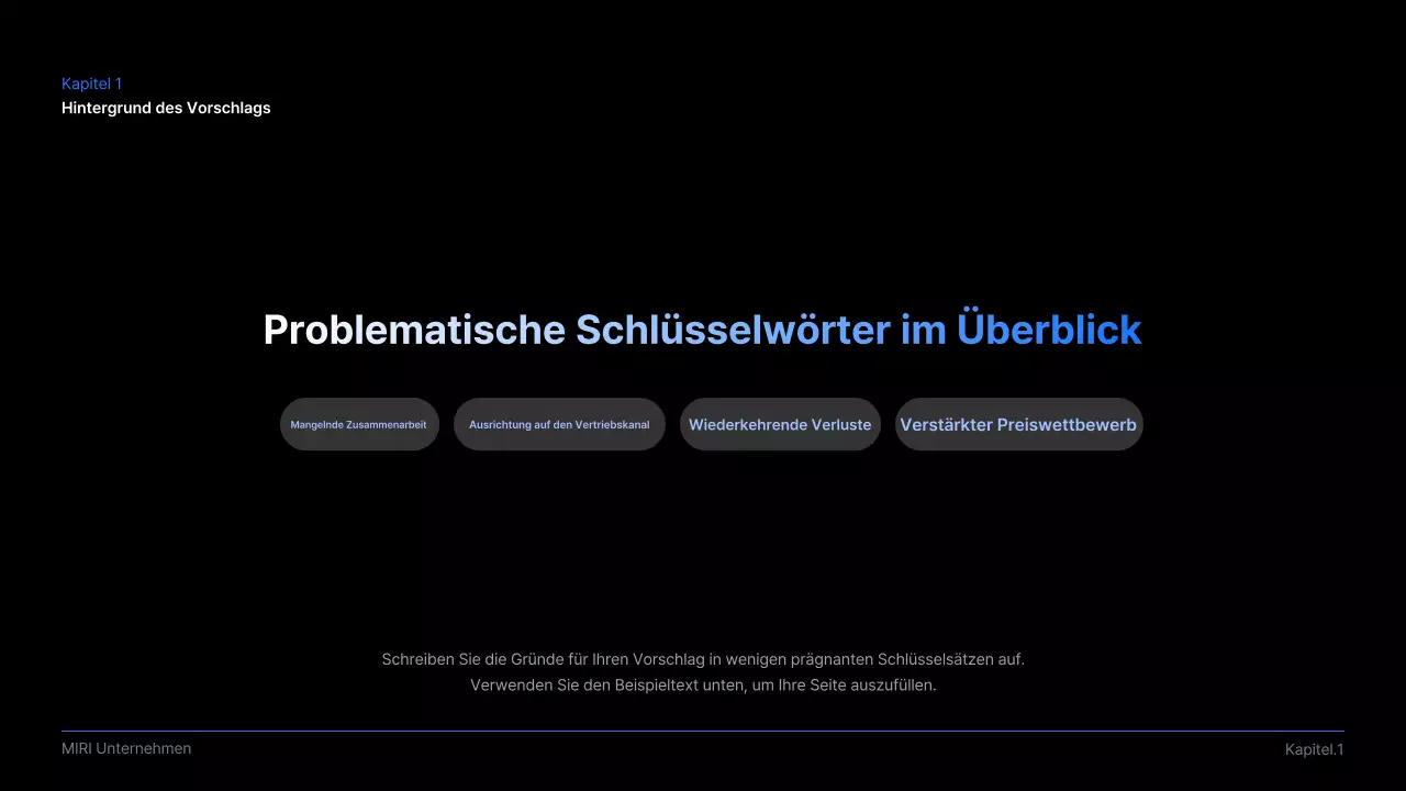 Schwarzer moderner Geschäftspräsentationsvorschlag