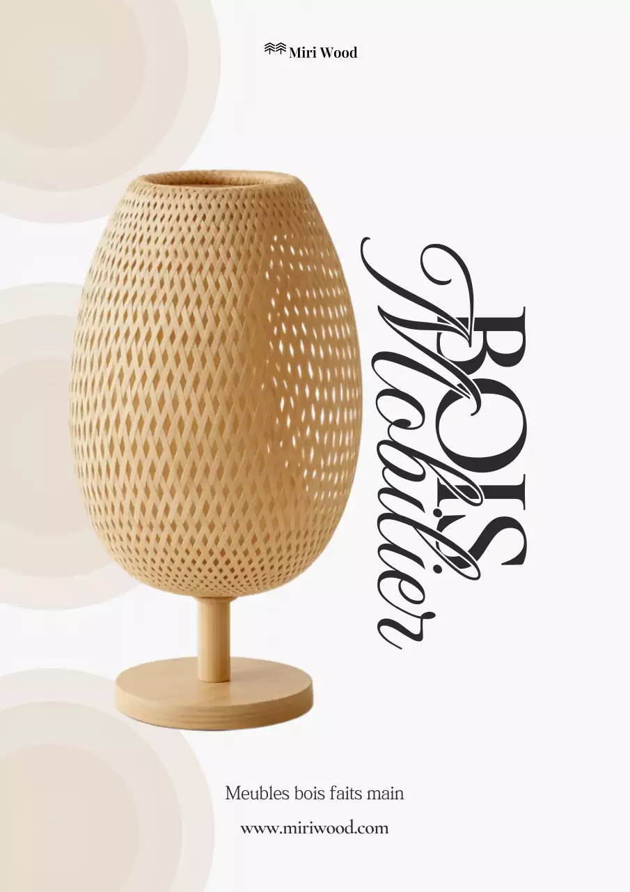 Exposition de meubles simples beiges