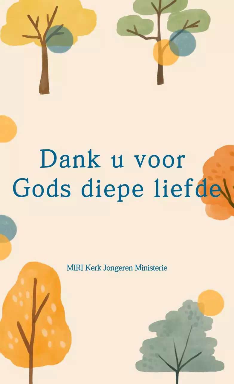 Beige Eenvoudige Thanksgiving Servicegids