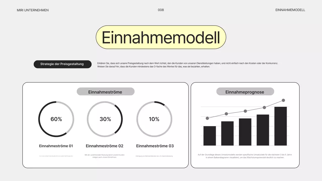 Einfacher grauer Geschäftsplan