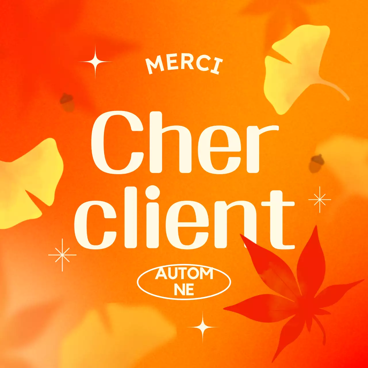 Événement Orange Simple Fall Thanksgiving