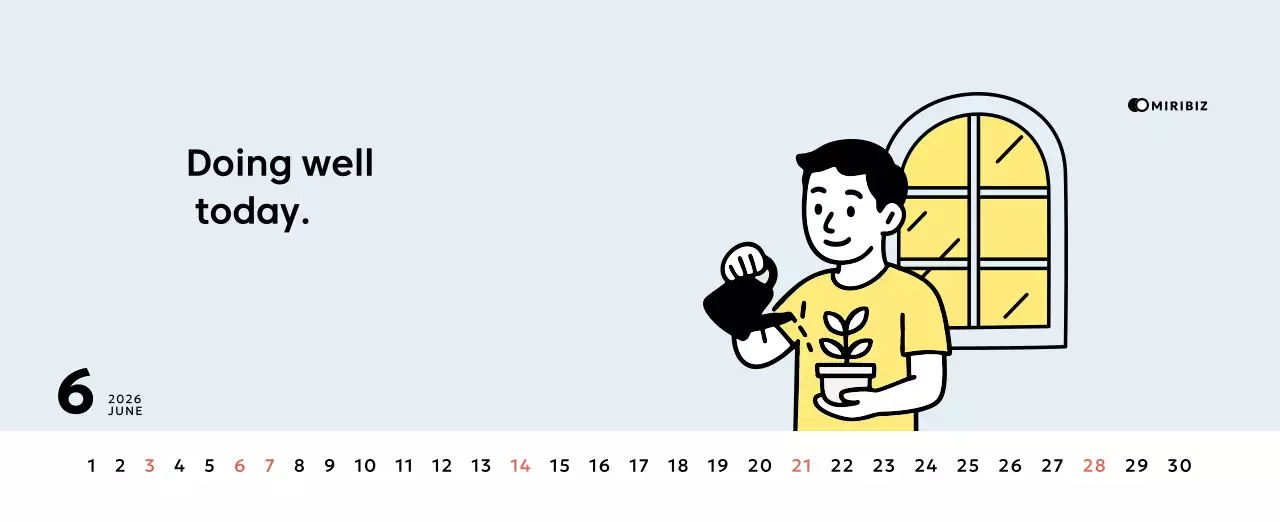 Yellow Simple Calendar Promotion