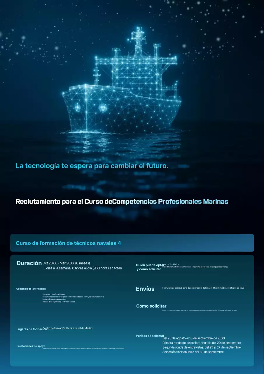 Reclutamiento de Educación Moderna Azul