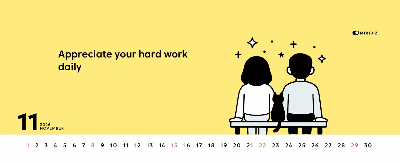 Yellow Simple Calendar Promotion