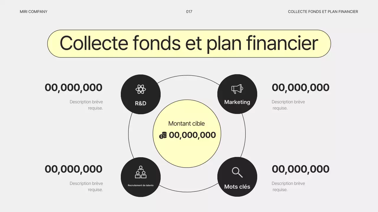 Plan d'affaires gris simple