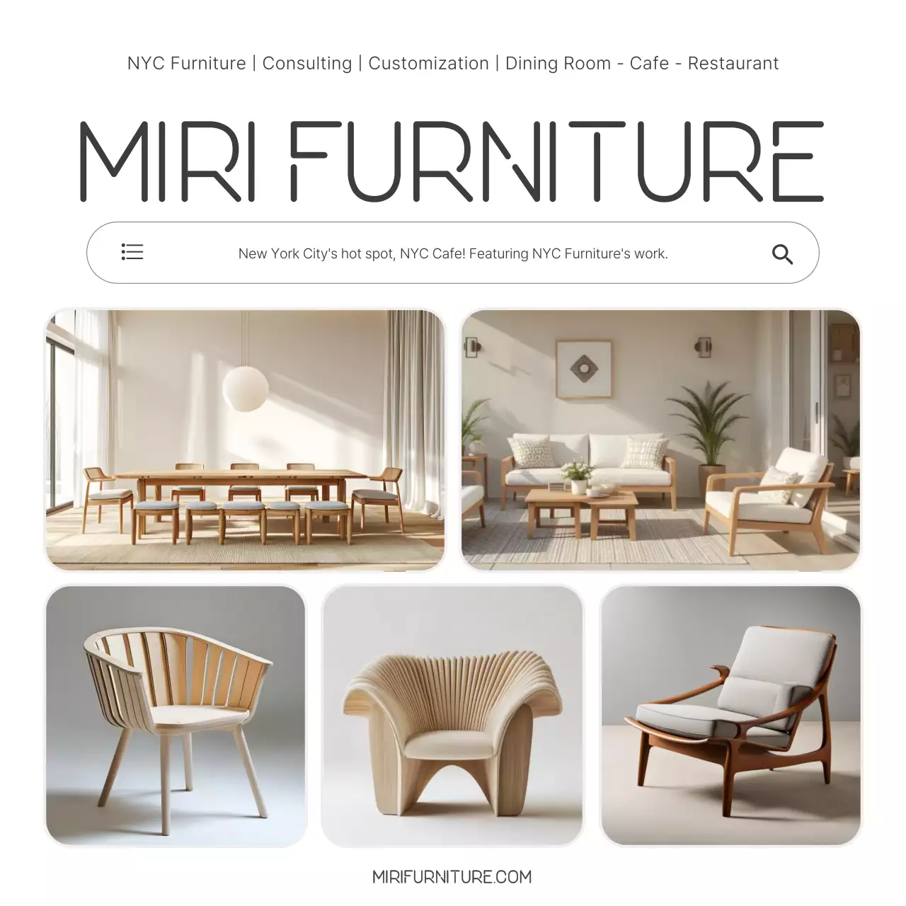 Quảng cáo đồ nội thất tối giản màu be