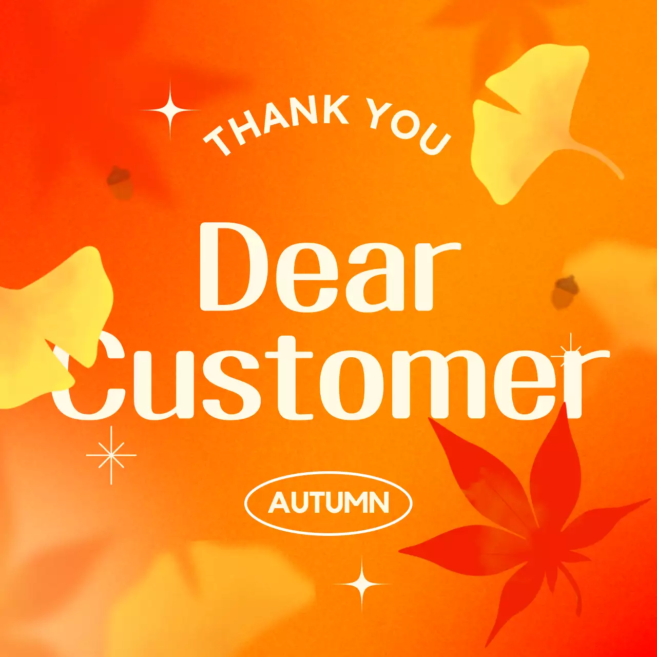 Acara Thanksgiving Musim Gugur Sederhana Berwarna Oranye