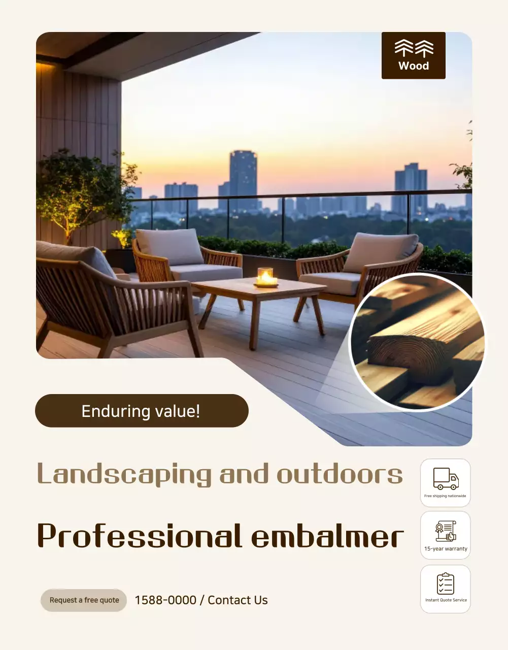 Beige Luxury Landscaping Advertisement