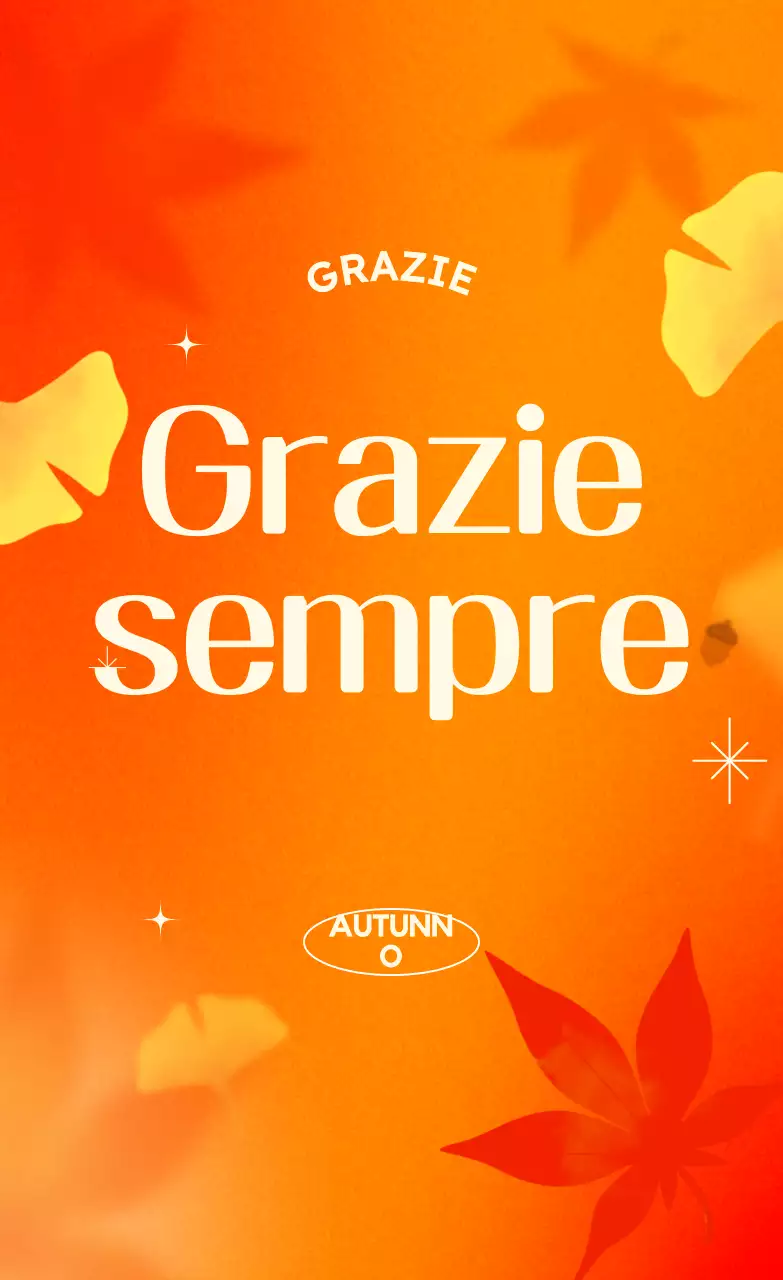Evento di gratitudine semplice arancione