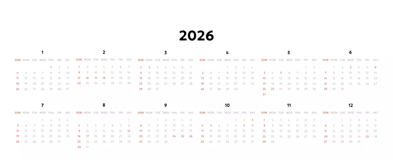 Yellow Simple Calendar Promotion