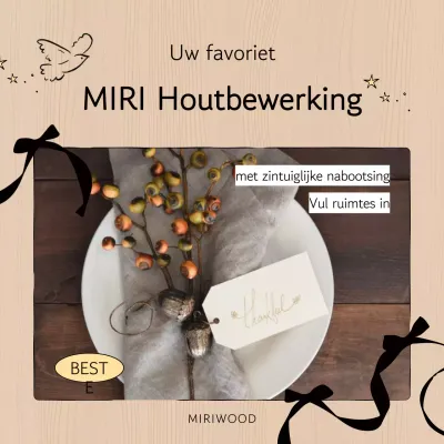 Promotie van beige traditionele ambachtelijke producten