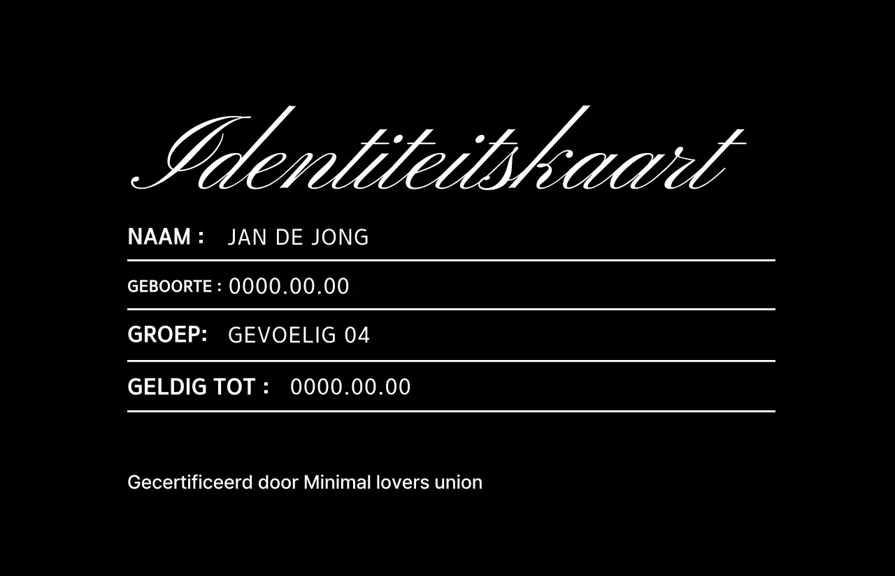 Grijze eenvoudige ID-goederen