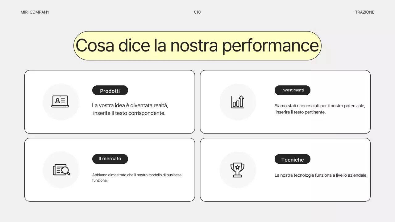 Piano aziendale semplice e grigio