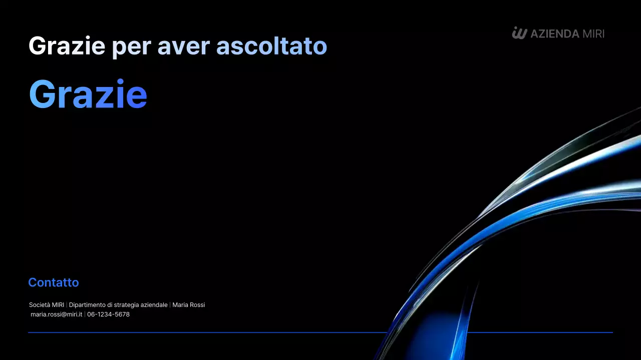 Proposta di presentazione aziendale moderna nera