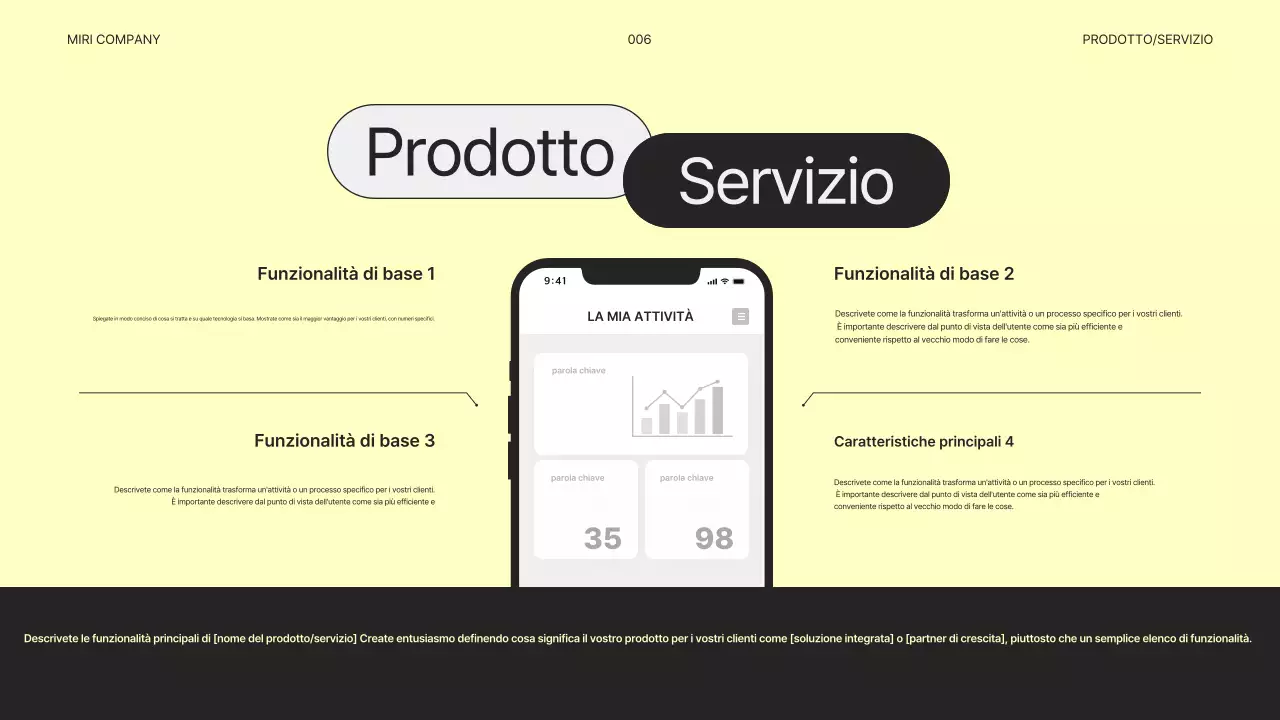 Piano aziendale semplice e grigio