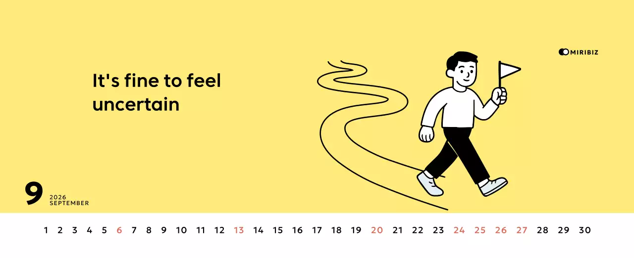 Yellow Simple Calendar Promotion