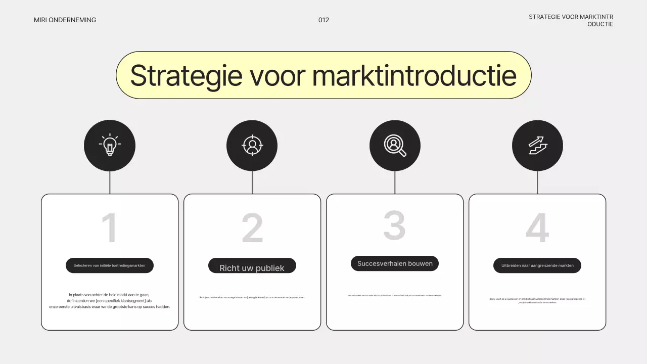 Eenvoudig grijs bedrijfsplan