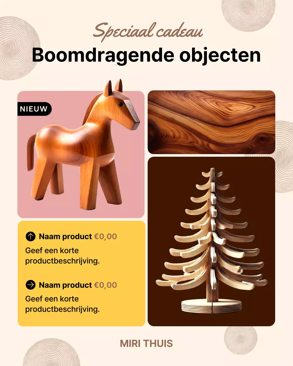 Promotie van beige moderne interieurproducten