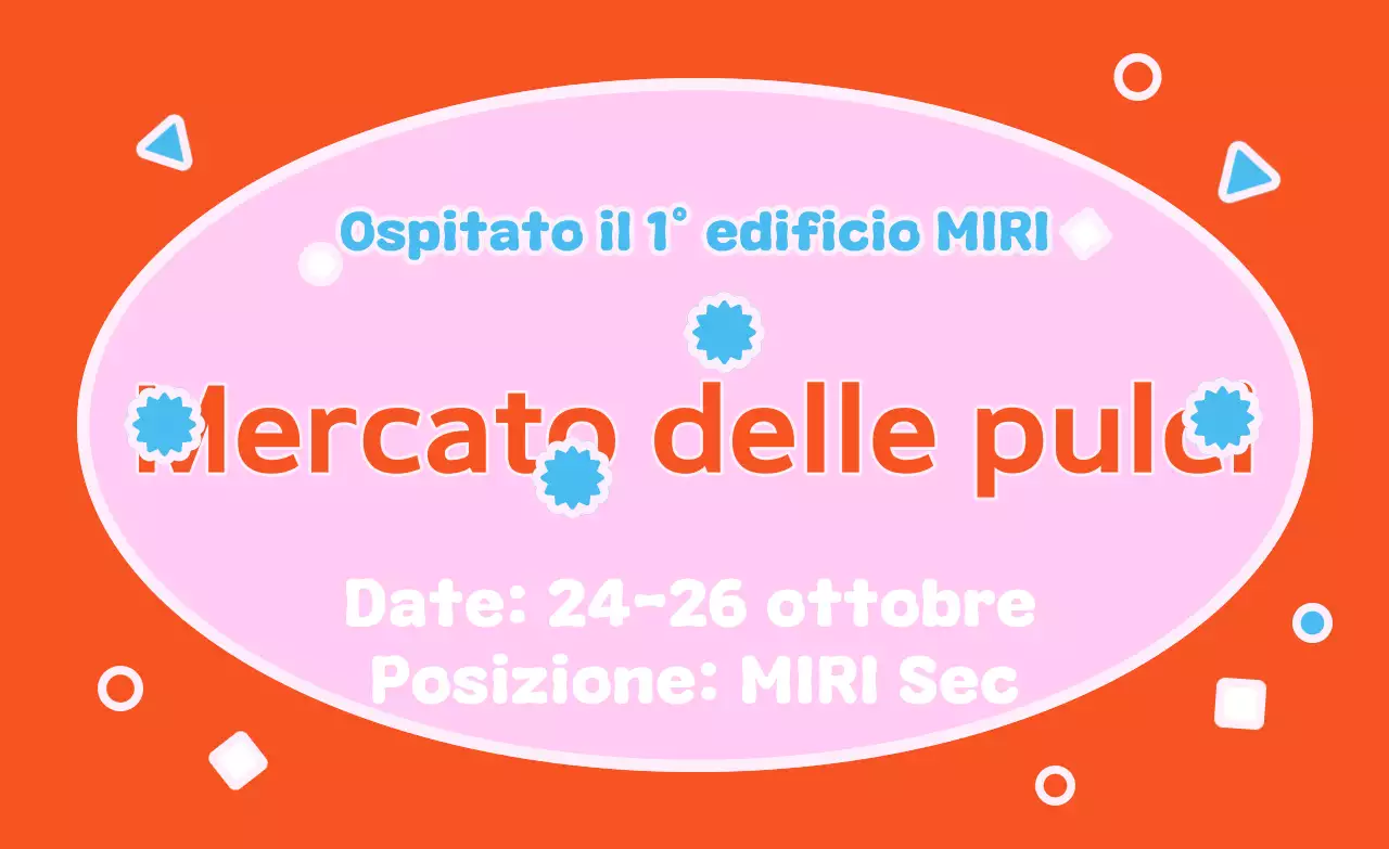 Evento del mercatino delle pulci Orange Pop