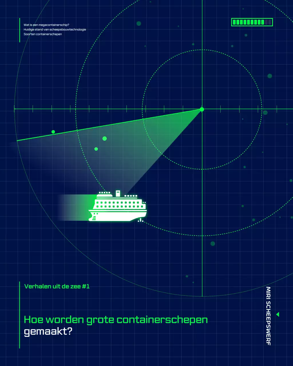 Groene Cyberschip Informatie Transmissie