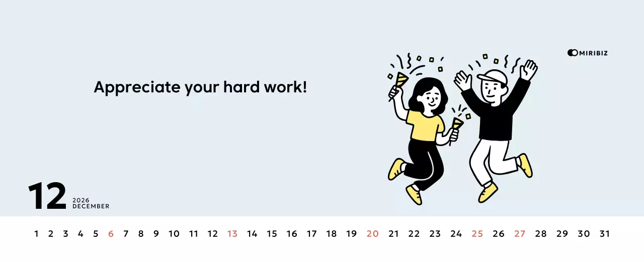 Yellow Simple Calendar Promotion