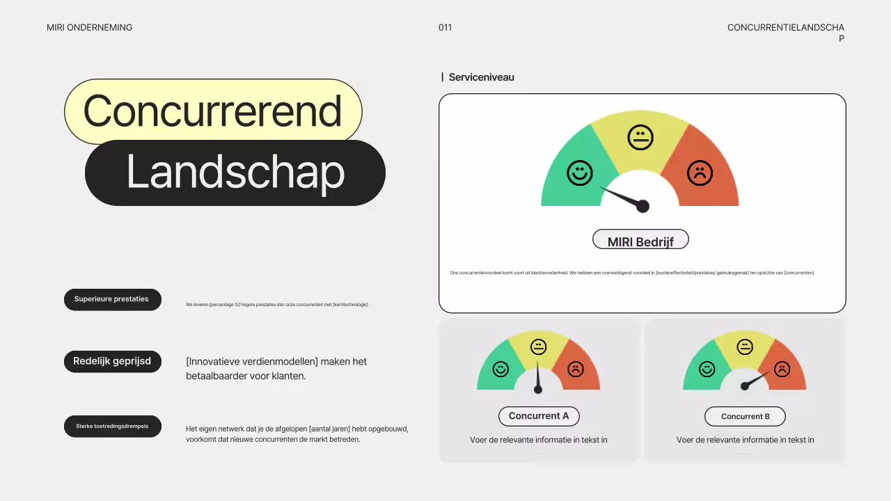 Eenvoudig grijs bedrijfsplan