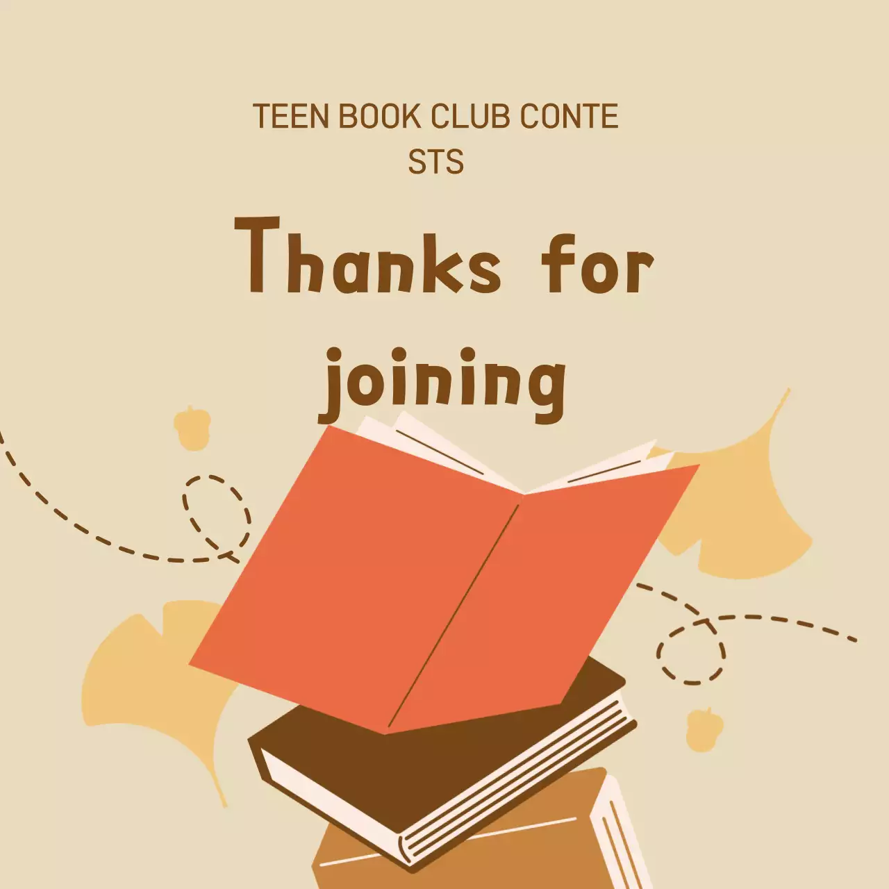 Beige Simple Reading Contest Guide